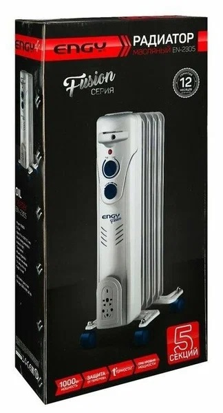 5. Радиатор масляный ENGY EN-2305 Fusion 5 секц 1кВт