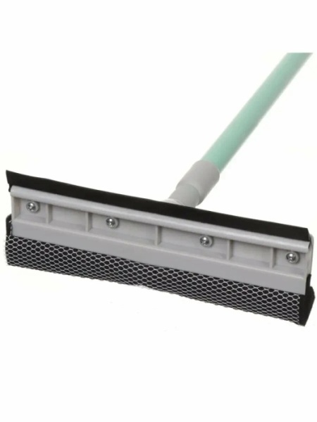 2. Швабра-окномойка губка, 120 см, серая, телескопическая ручка, + резинка, Марья Искусница, HD3017met-