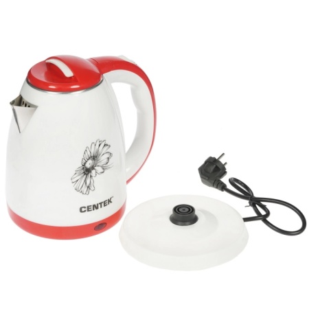 3. Чайник Centek CT-1026 1.8л, 2000W, двойной корпус - сталь+пластик