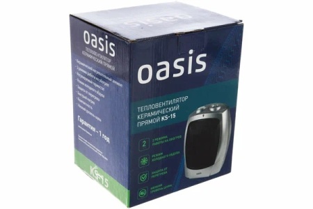 3. Тепловентилятор Oasis KS-15 2кВт,керамич