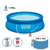 Бассейн надув.Easy Set 396х84см 7290л,насос с фильтр.2006л/ч 28142